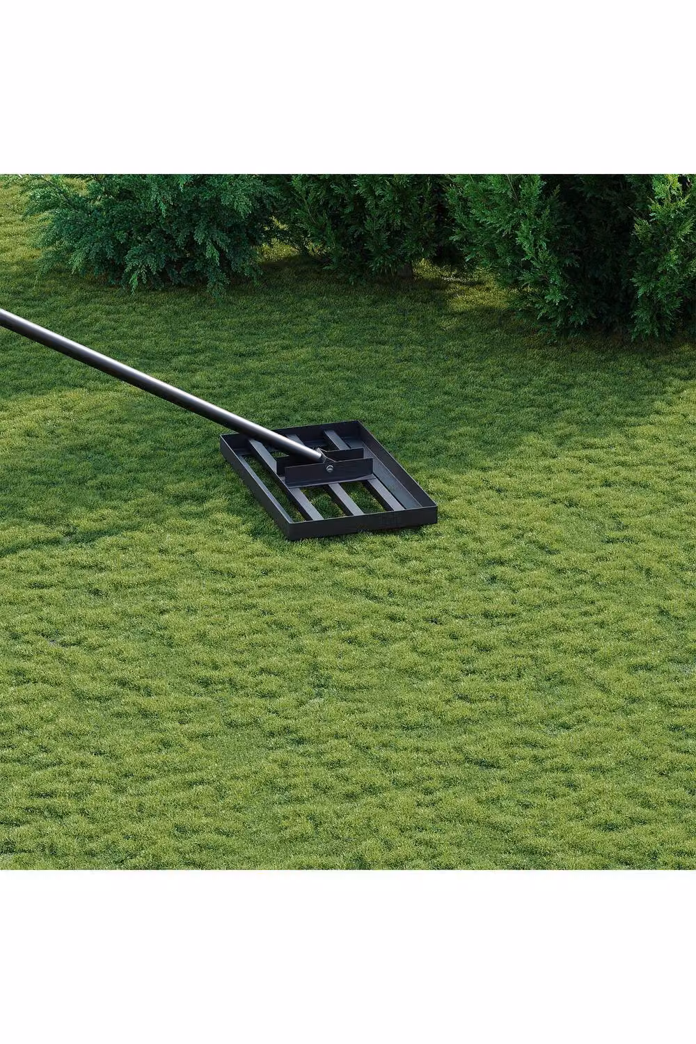 Living and Home Lawn Levelling Rake with 198 cm Stainless Steel Handle in Black – 2
