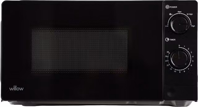 Willow 20L Solo Countertop Microwave, 700W, Black