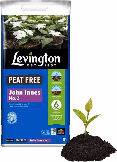Levington John Innes No. 2 Peat Free Compost, 25 l