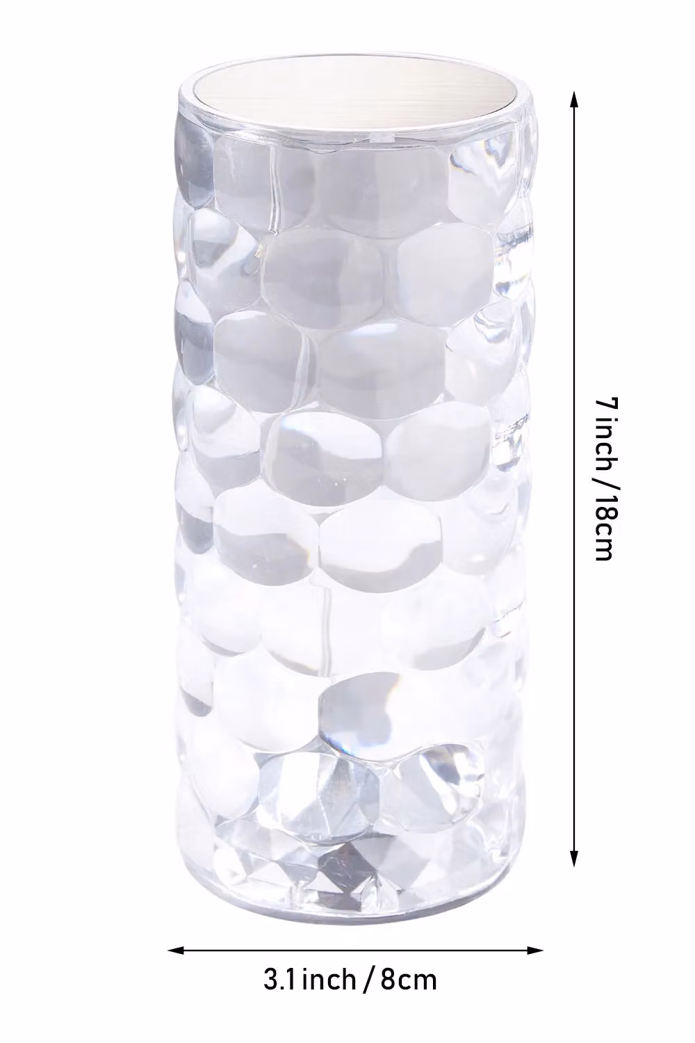 Living and Home Crystal Diamond RGB LED Table Lamp with Remote Control, Transparent and Multicolour, H 18.0 x W 8.0 x D 8.0 cm – 2