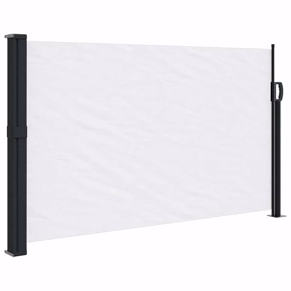 Berkfield Home Retractable Side Awning in White, W/H: 120 x 500 cm – 2