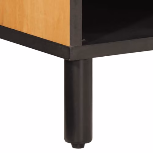 vidaXL Modern Side Cabinet in Natural Brown Acacia Wood and Metal, W: 80 cm, D: 33 cm, H: 75 cm – 5