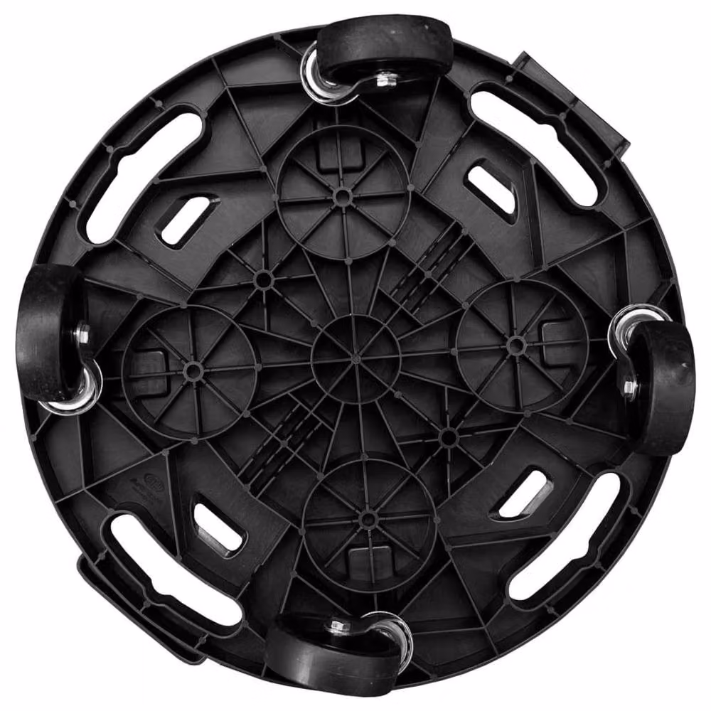 Berkfield Home Plant Trolleys with Wheels, 5 Piece Set, Black, Diameter: 40 cm – 3