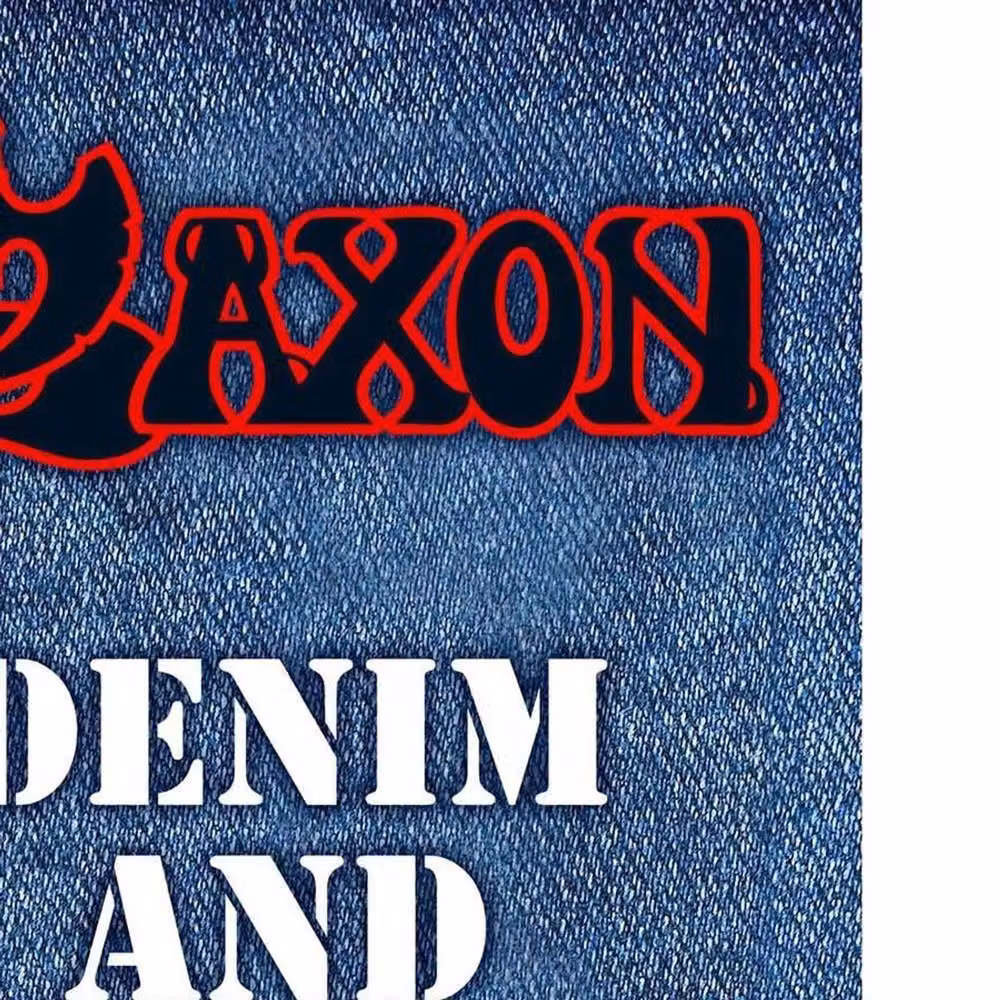 Saxon Blue Denim and Leather Textile Typography Poster – 2