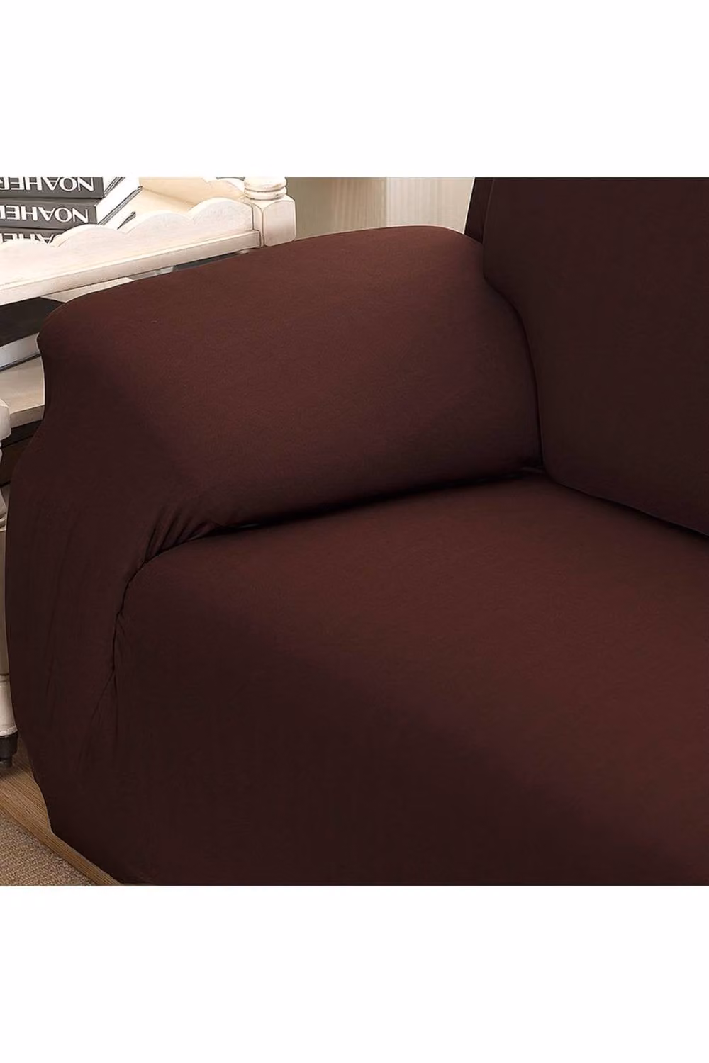 KDMD Brown Polyester Spandex Stretch 2-Seater Sofa Slipcover – 2