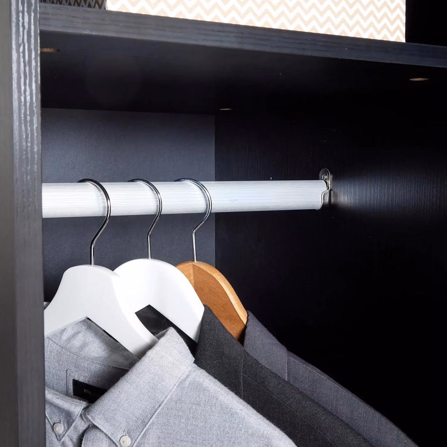 Home Source Phoenix 1 Door Wardrobe in Black – 4