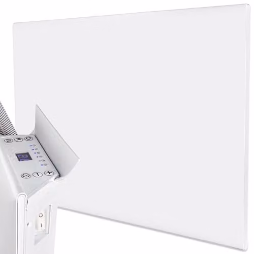 MYLEK 1500W White Slimline Wall Mounted Electric Panel Convector Heater with Digital Thermostat, Frost Protection and Overheat Protection, W: 80 cm, H: 42.5 cm – 1