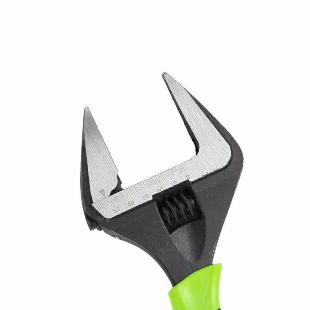 SPETLEK 12 inch Adjustable Extra Wide Jaw Wrench Spanner in Green – 4