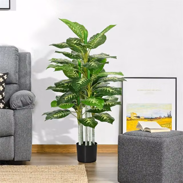 Kelvenix 95 Artificial Evergreen Tree in Green with Concrete Base