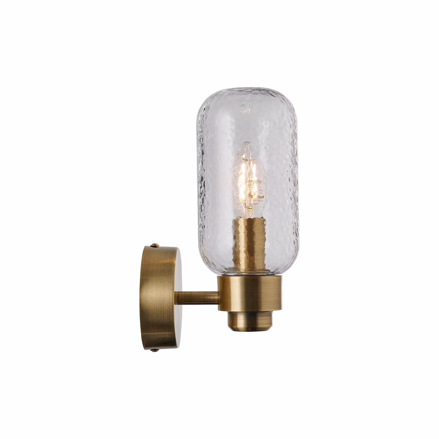 Nordlux Tutan Art Deco Wall Light in Gold and Brass with Transparent Glass, E14, IP44 – 2