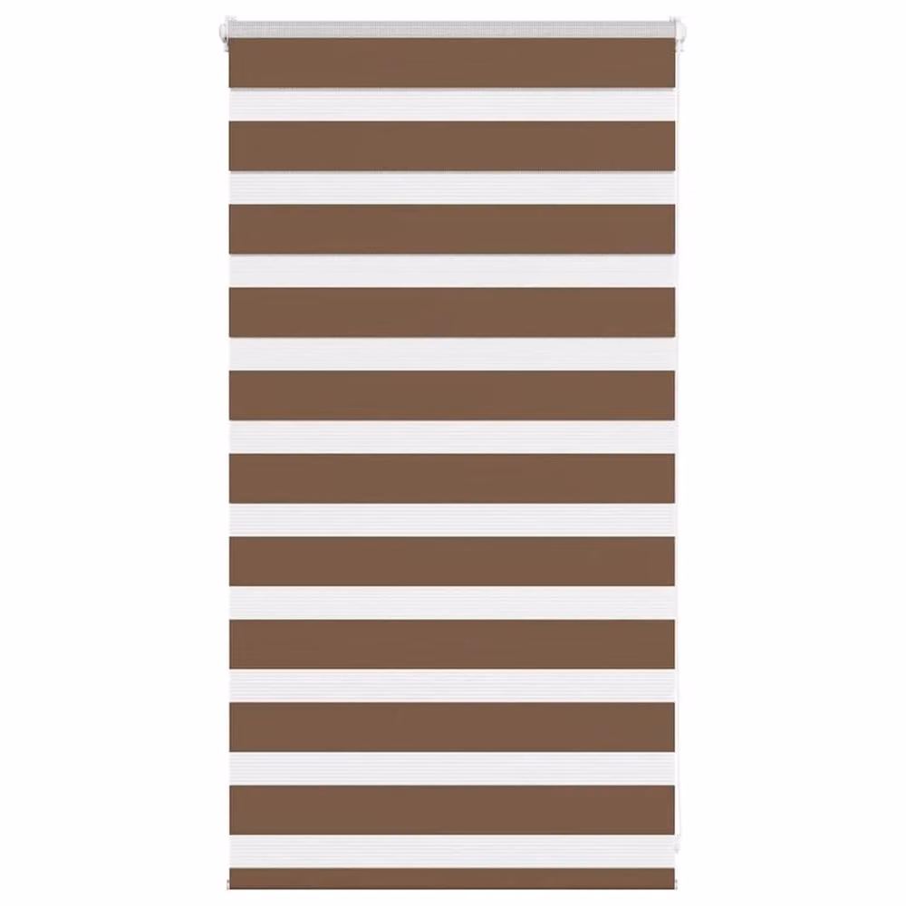 Berkfield Home Brown Polyester Zebra Blind W/H: 80.9 x 100 cm – 2