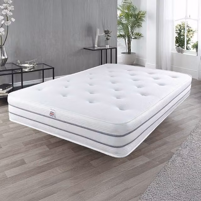Aspire 1000 Tufted Cool Hybrid Pocket Mattress, White, W/D/H: 180 x 200 cm