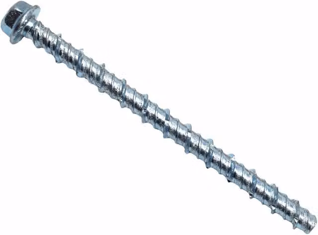 Masonmate Galvanised Steel Hex Flange Concrete Screwbolt in Silver