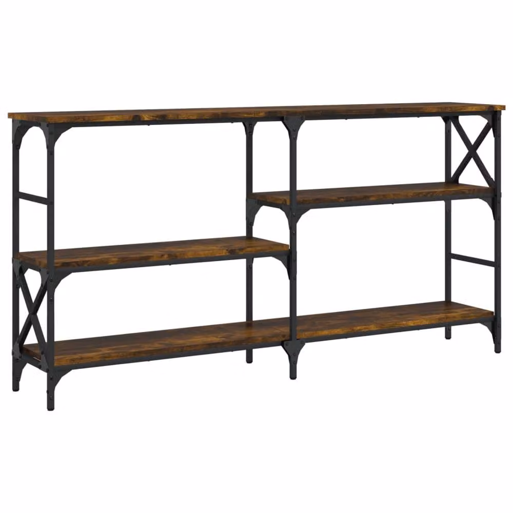 Berkfield Home Decorative Console Table in Smoked Oak Brown, W/D/H: 150 x 29 x 76.5 cm – 3
