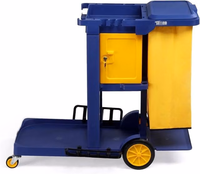 Kelvenix Cleaning Trolley on Wheels in Blue – 1