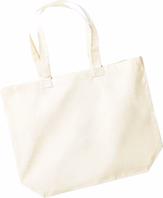 Westford Mill Premium Cotton Maxi Tote Bag in Beige