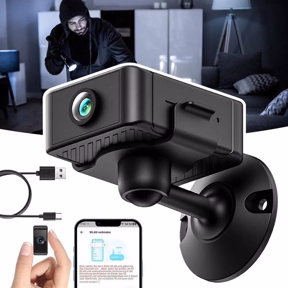 SPETLEK Mini Wireless Wi-Fi Camera with Night Vision and Motion Alert, Black – 2