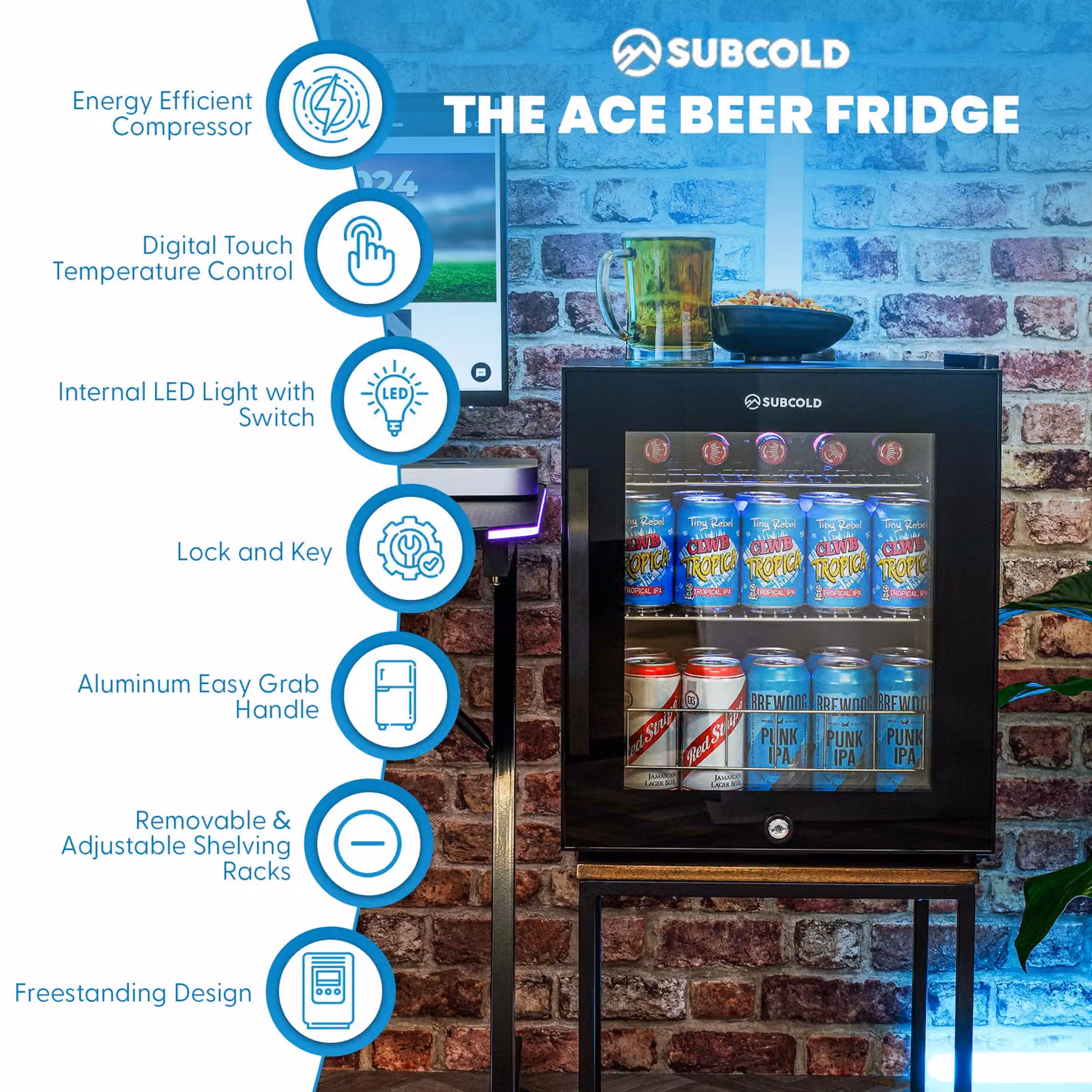 Subcold ACE 50 LED Beer Fridge in Black – 4