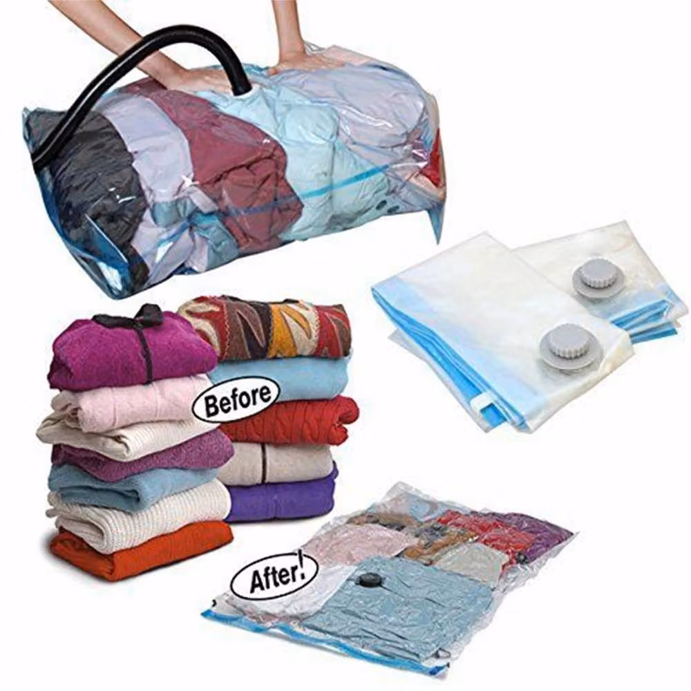FLAVORA 12 x Large Space Saving Underbed Vacuum Storage Bags in Transparent – 3