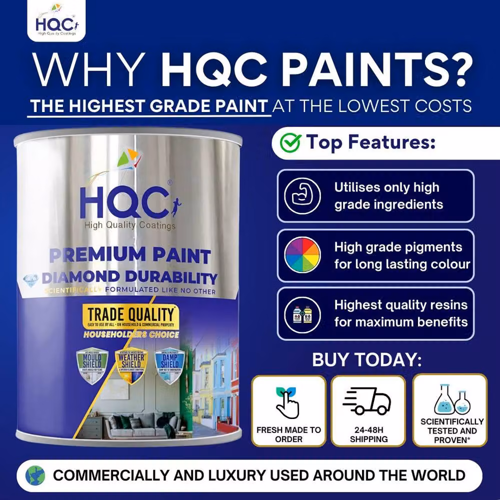HQC PAINTS Weatherproof Water-Based Opaque Garden Paint in Sandstone Beige, 20 l – 5