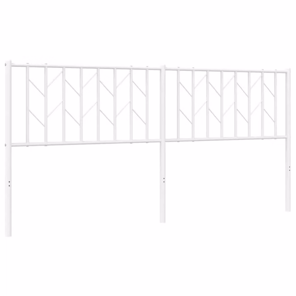 Berkfield Home Classic Metal Headboard in White, 180 cm – 2