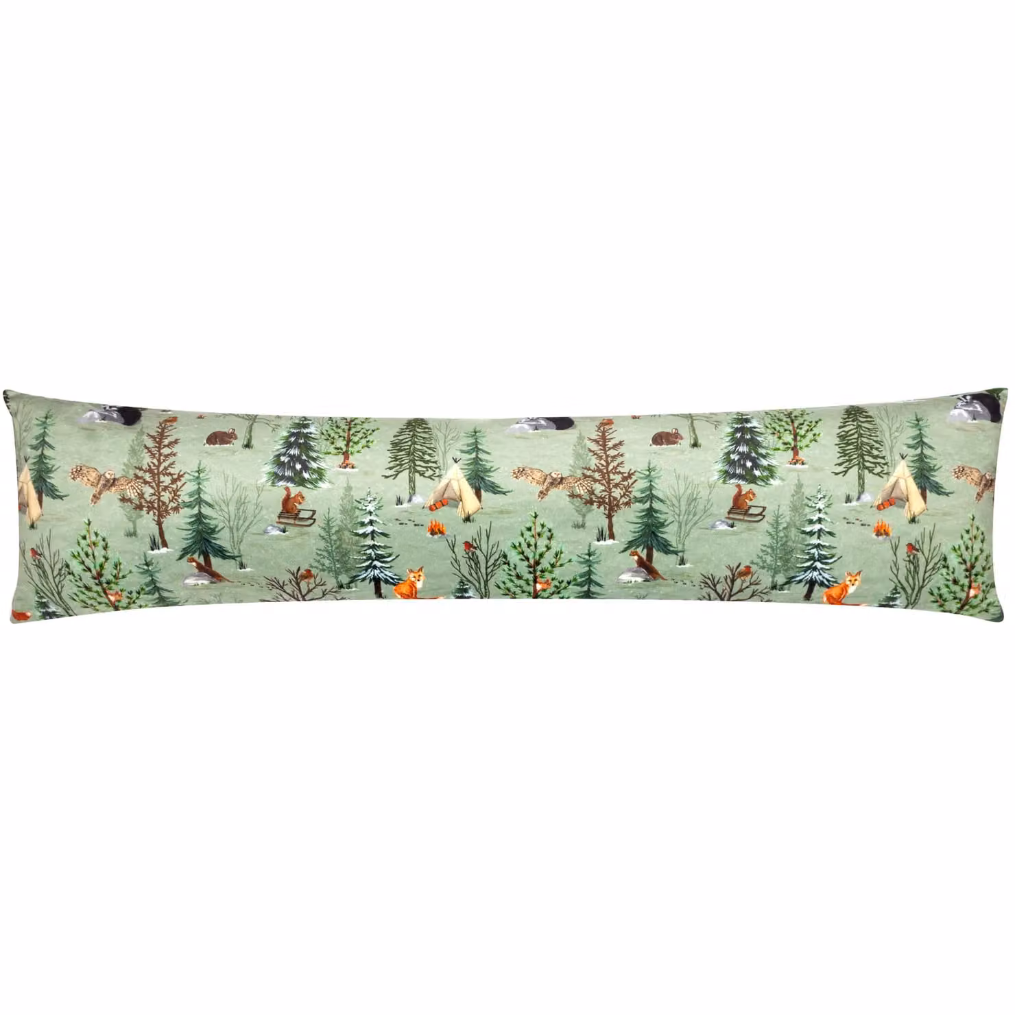 Lodge Wood Velvet Draught Excluder in Green – 2