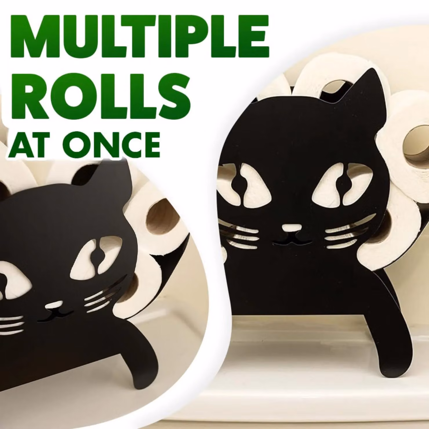 Marco Paul Black Metal Freestanding Toilet Roll Holder – 6