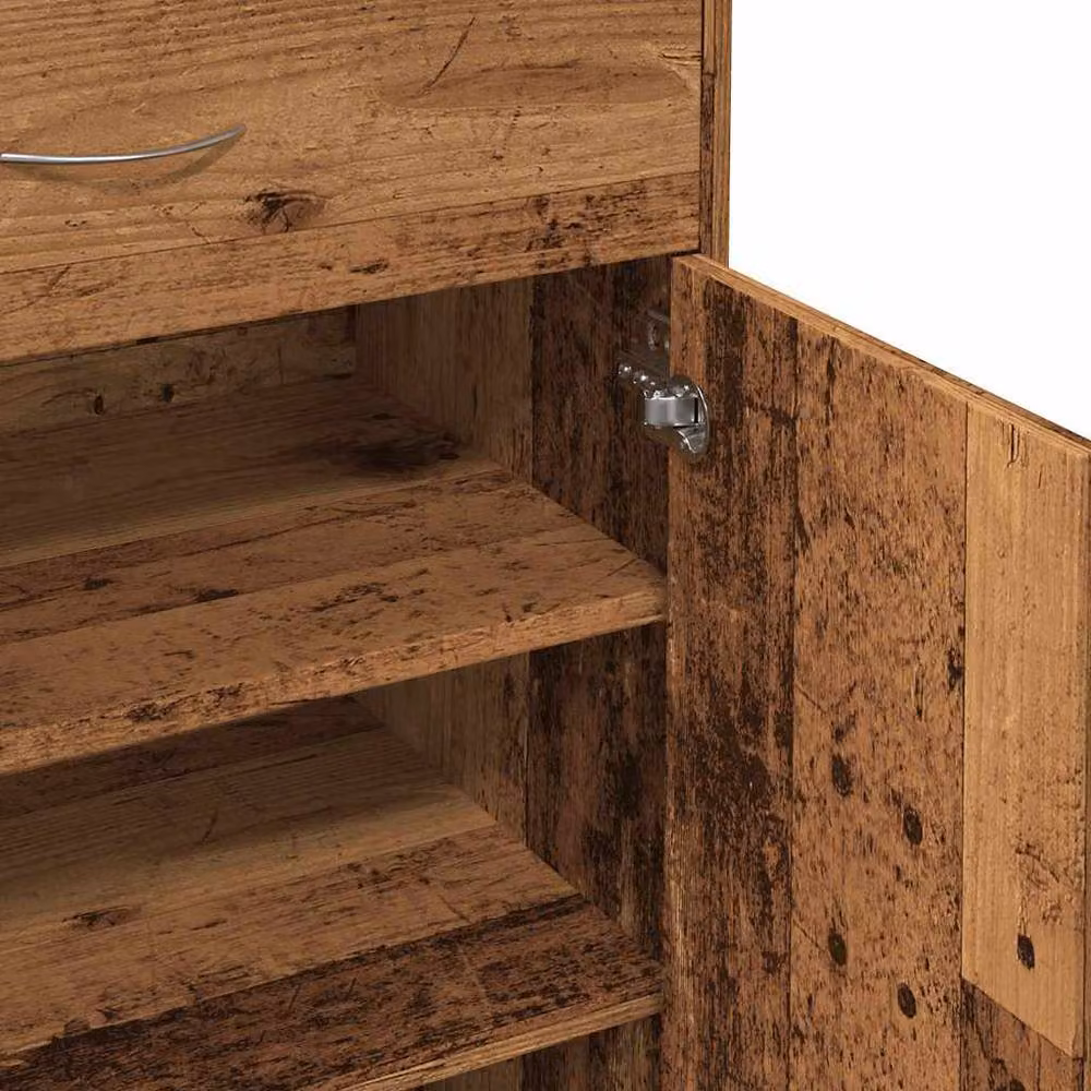 Berkfield Home Rustic Shoe Cabinet in Brown, W/D/H: 60 x 35 x 84 cm – 6