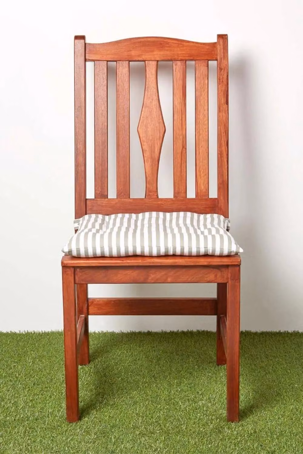 Homescapes Set of 4 Grey Cotton Square Seat Pads with Tie Cords, W/D/H: 40 x 40 x 40 cm – 2