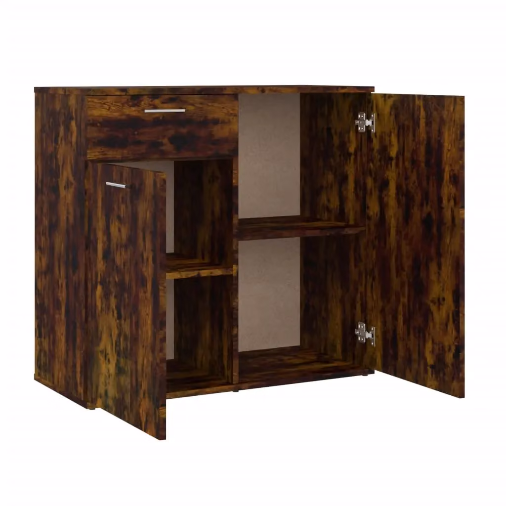Berkfield Home Smoked Oak Sideboard in Brown, W/D/H: 80 x 36 x 75 cm – 3