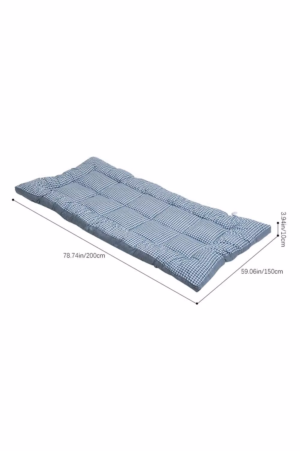 Living and Home Blue Quilted Mattress Topper, Super King, 10 cm Depth – 4