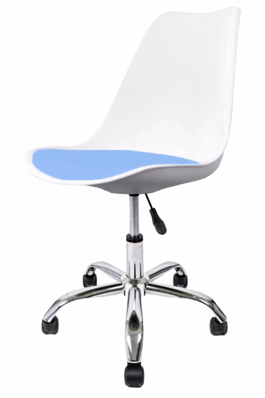 Fusion Living Soho Blue Plastic Dining Chair with Swivel Base – 2