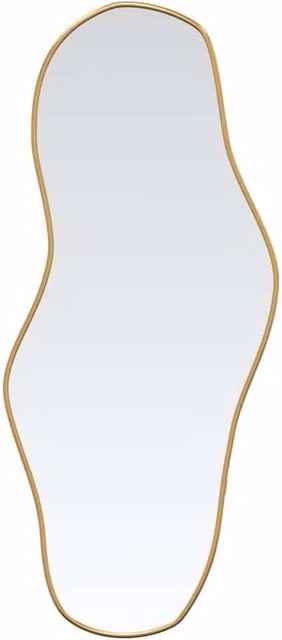 Berkfield Home Minimalist Rectangular Wall Mirror in Gold, W: 70 cm, H: 30 cm – 1