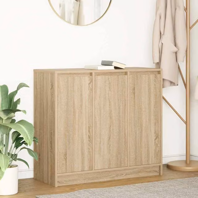 Berkfield Home Sonoma Oak Sideboard in Brown, W/D/H: 85 x 34 x 76 cm – 1