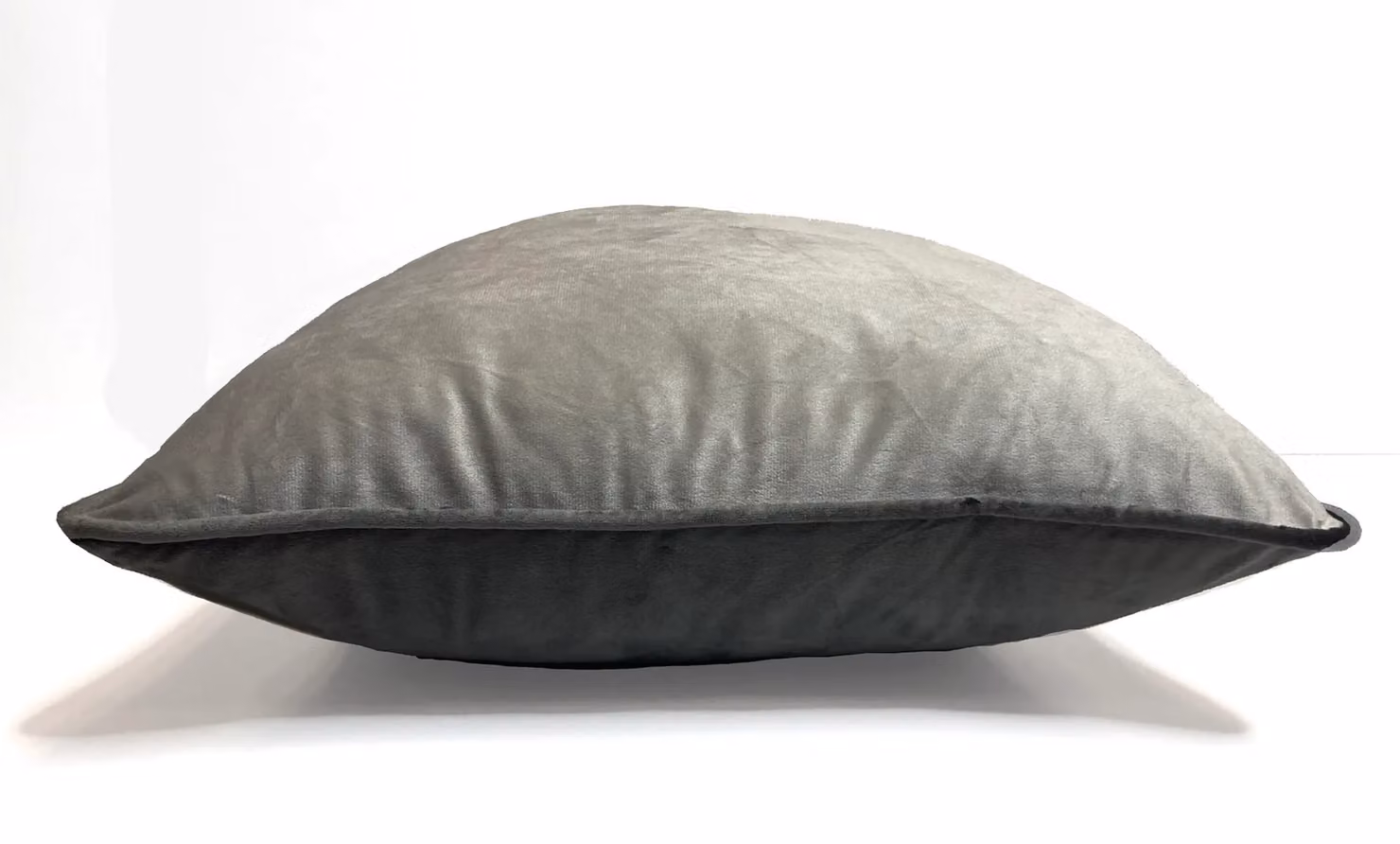 Rapport Home Piped Velvet Polyester Cushion Cover in Grey, W/D/H: 43 x 43 x 1 cm – 3