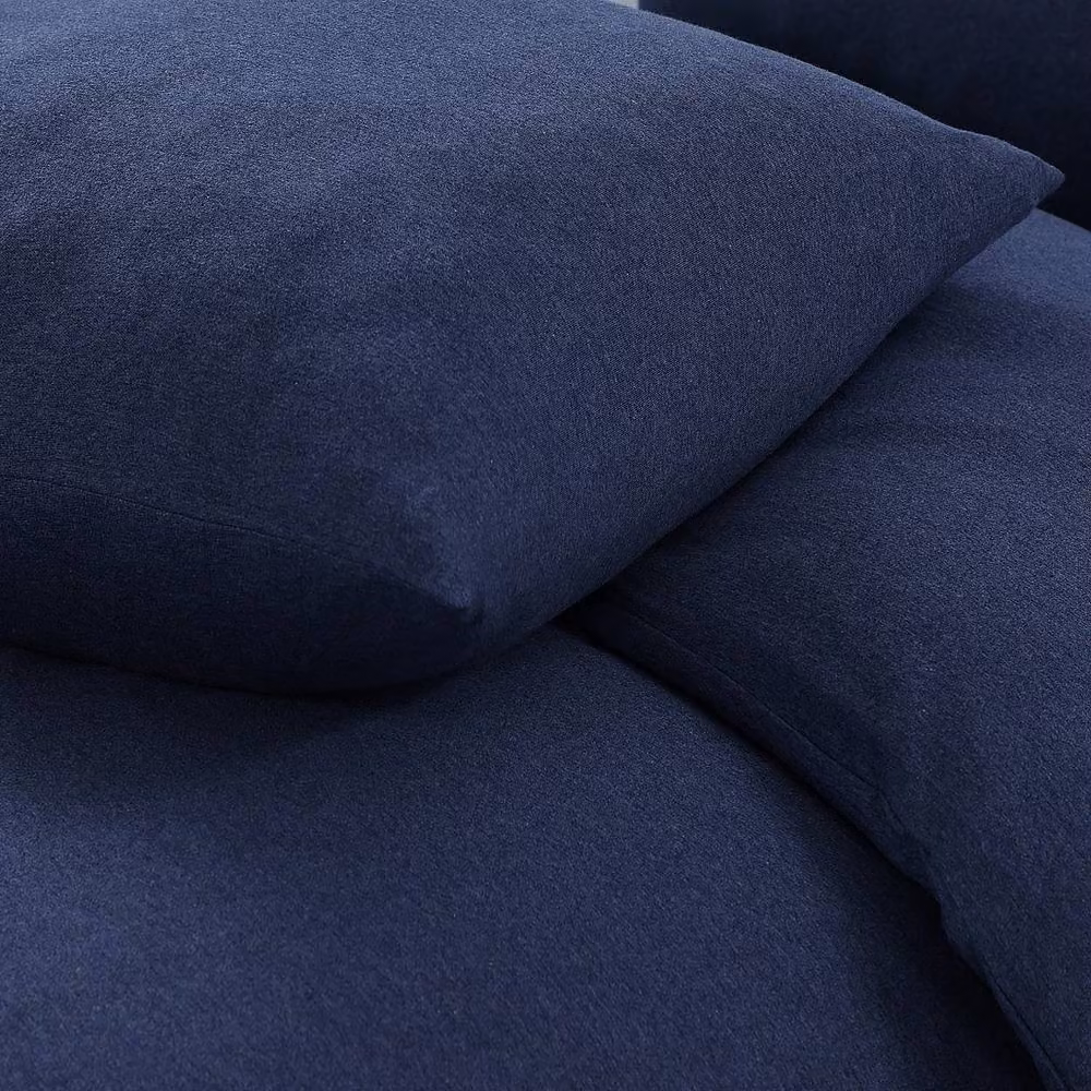 Smart Living Jersey Melange Polycotton Luxury Standard Pillowcase in Dark Blue – 2