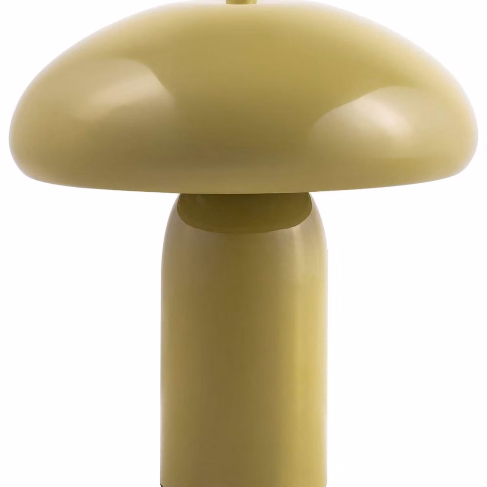 Wyld and Coco Mushroom Dome Table Lamp in Olive Green with Gold/Brass Accents, Height: 22 cm – 2