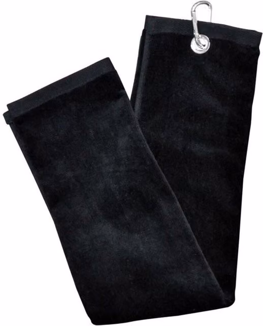 Longridge Golf Towel in Black – 1