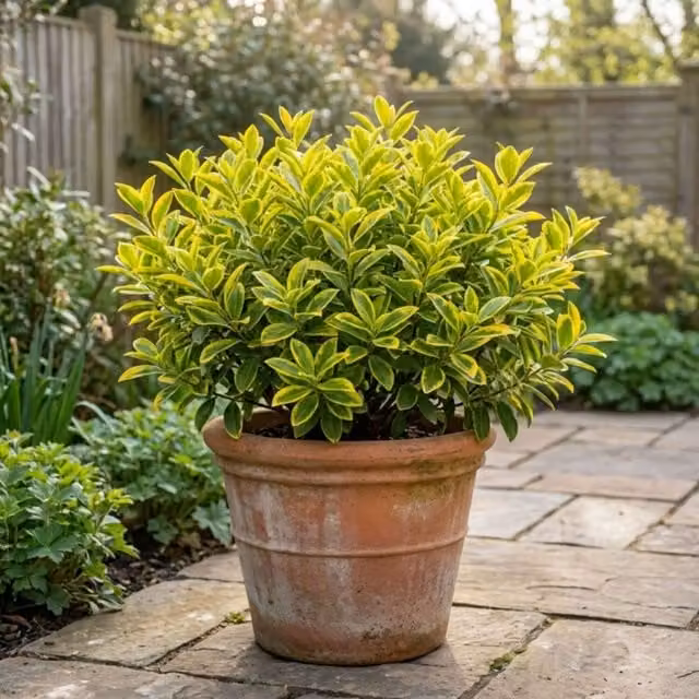 Plants by Post Ligustrum Aureum Evergreen Golden Green Shrub Hedge Plant, 7.5L