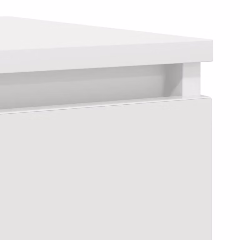Berkfield Home White Sideboard in Engineered Wood W/D/H: 37.5 x 35 x 99 cm