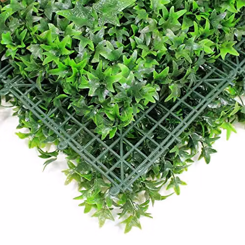 Best Artificial Green Ivy Hedging Mat for Living Walls, W/D/H: 50 x 50 x 50 cm – 5