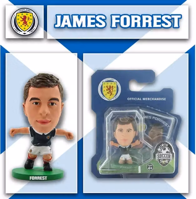 SoccerStarz James Forrest Scotland Home Kit Mini Figure, Green
