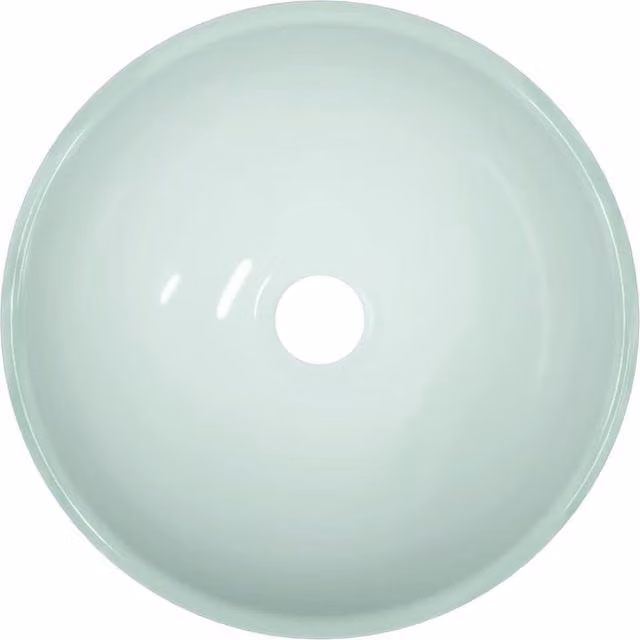 Berkfield Home Modern Round Tempered Glass Countertop Basin, White, W: 30 cm, H: 12 cm – 1