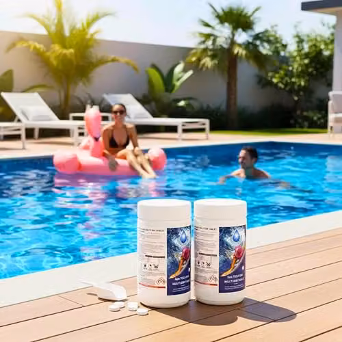 SHATCHI 4 in 1 Multifunctional Slow Release Chlorine Disinfection Tablets, 2 kg (100 x 20g) – 2
