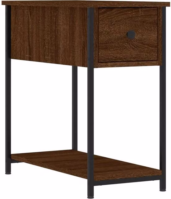 Berkfield Home Brown Oak Bedside Cabinet W/D/H: 30 x 60 x 60 cm