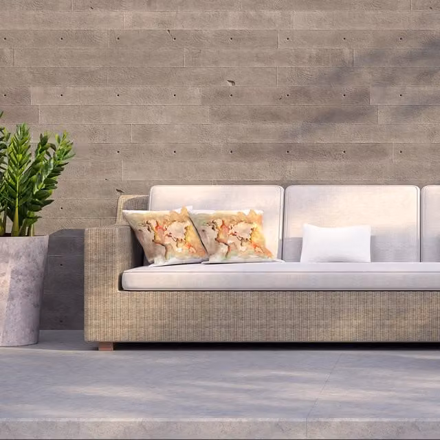 Benjamin Tate Design LTD Square World Outdoor Cushion, Orange, W/D: 60 x 60 cm