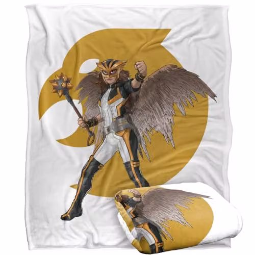 Warner Bros. Superman 2025 Hawkgirl Super Soft Silky Touch Fleece Throw Blanket, Multicolour, W: 152.4 cm x H: 127.0 cm