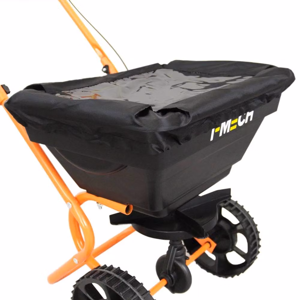 Monstershop Manual Rotary Broadcast Spreader and 50cm Lawn Leveller in Green and Orange – 5