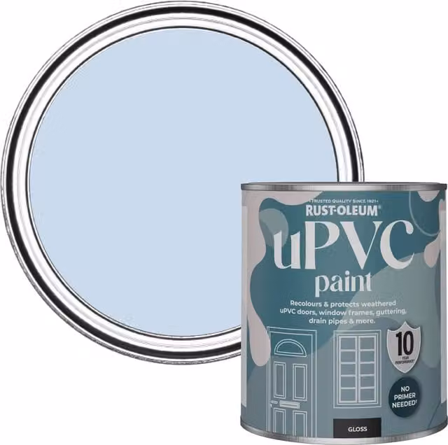 Rust-Oleum Gloss Finish UPVC Paint in Blue Sky, 0.75 l