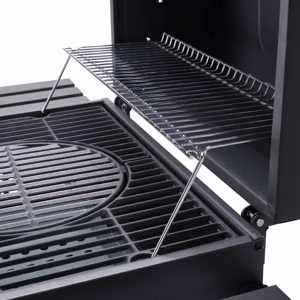 sweeek Charcoal Smoker Barbecue with Ash Collector and Thermometer in Black – 8